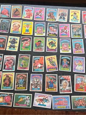Garbage Pail Kids Collectible Trading Sticker Cards From 1980s  - Lot of 65